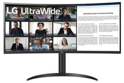 Zeige Details für LG 34WR55QK-B Office Monitor - UWQHD, Curved VA Panel Höhenverstellbar, 100Hz; Power Delivery 65 Watt Bild von LG 34WR55QK-B Office Monitor - UWQHD, Curved VA Panel Höhenverstellbar, 100Hz; Power Delivery 65 Watt