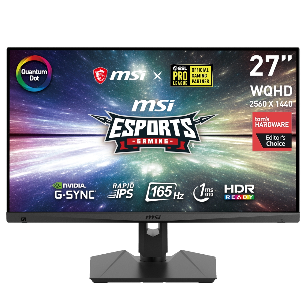 MSI Optix MAG274QRFDE-QD Gaming Monitor - QHD,165Hz, 1ms (GtG)