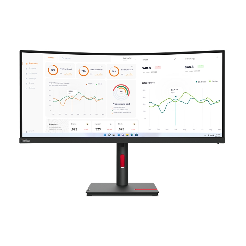 ThinkVision T34w-30 Business Monitor - UWQHD, USB-C 75Watt