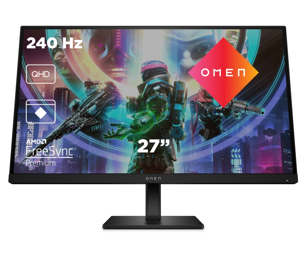 HP Omen 27qs Gaming Monitor - IPS, QHD, 240Hz, Höhenverstellung