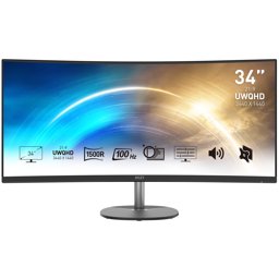 Zeige Details für MSI PRO MP341CQDE Office Monitor - QHD Curved Panel, 100 Hz, Lautsprecher, WQHD Auflösung 3.440 x 1.440 | Reaktionszeit 1ms Bild von MSI PRO MP341CQDE Office Monitor - QHD Curved Panel, 100 Hz, Lautsprecher, WQHD Auflösung 3.440 x 1.440 | Reaktionszeit 1ms