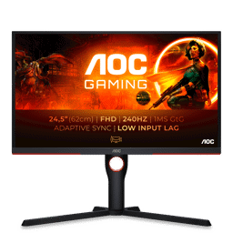 Zeige Details für AOC 25G3ZM/BK Gaming Monitor - Adaptive Sync, 240 Hz Bild von AOC 25G3ZM/BK Gaming Monitor - Adaptive Sync, 240 Hz