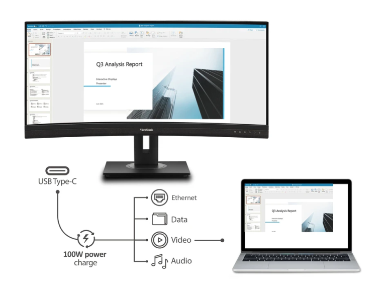 ViewSonic VG3456C Office Monitor_6