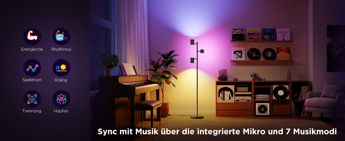 Govee - 3-Flammen LED Stehlampe_3