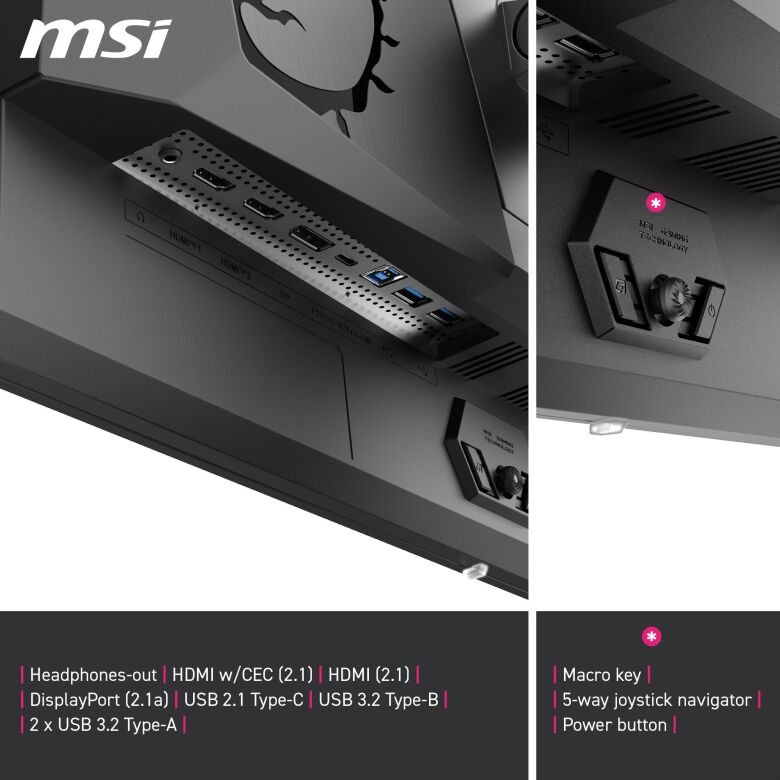 MSI MPG 322URXDE QD-OLED Gaming Monitor - 4K UHD, 240Hz, 0,03ms _7