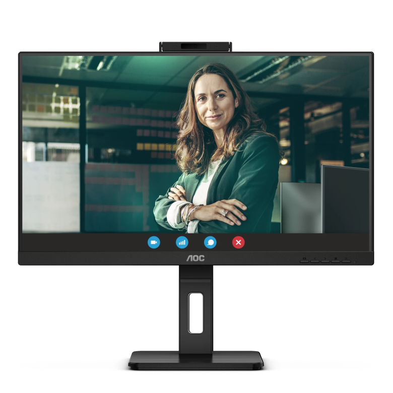 AOC 24P3QW QHD Monitor - IPS, Höhenverstellung, Webcam, USB-Hub_1