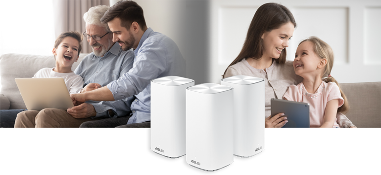 ASUS ZenWiFi AC Mini CD6 WLAN Mesh Router + 2x Satellit Weiß_1