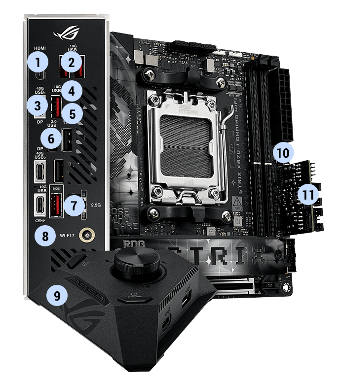 ASUS ROG STRIX X870-I GAMING WIFI Mainboard Sockel AM5_19