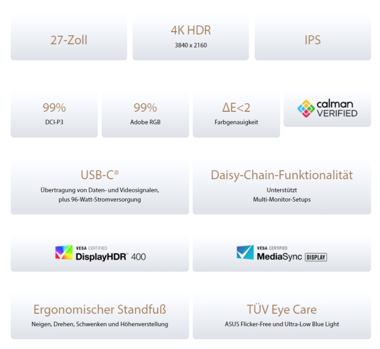ASUS ProArt PA279CRV Business Monitor -  IPS, UHD, Pivot, USB-C_2