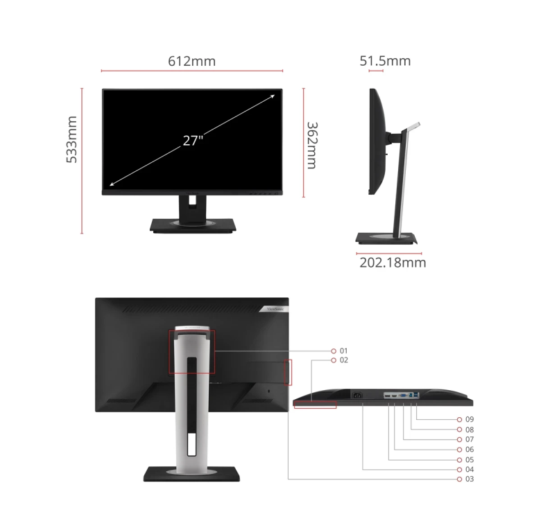 ViewSonic VG2748A-2 LED Office Monitor 68,58 cm (27 Zoll)_10