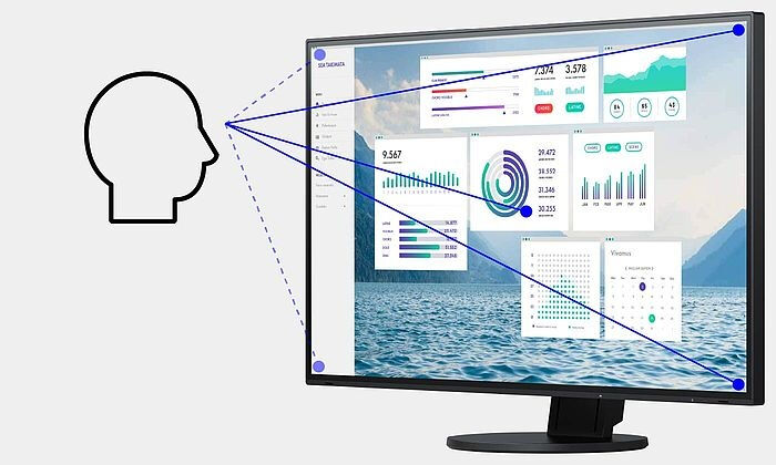 Eizo FlexScan EV2360-WT Office Monitor - Höhenverstellung, Pivot_4