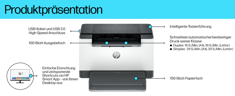 HP LaserJet M209d Laserdrucker Schwarz-Weiß_3