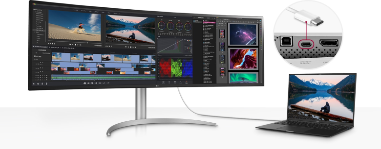 LG 49WQ95X-W Curved Monitor - Nano-IPS, HDR400, 144Hz, USB-C_9