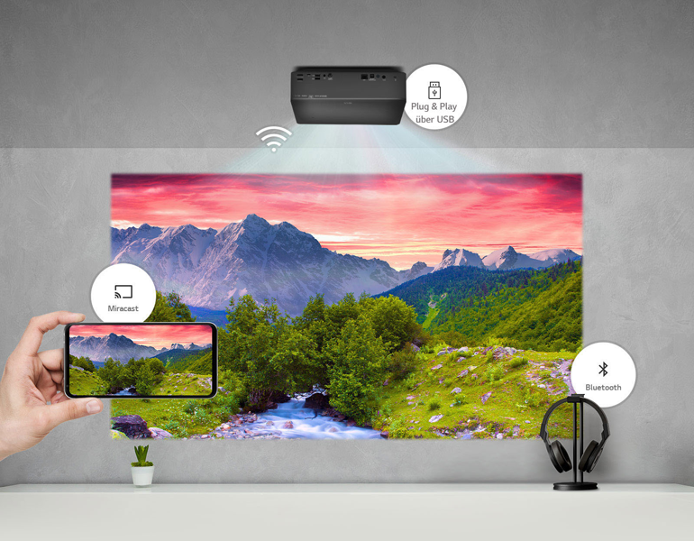 LG HU70LS Largo 4K-Beamer - 1.500 ANSI Lumen, HDR10, Bluetooth_7