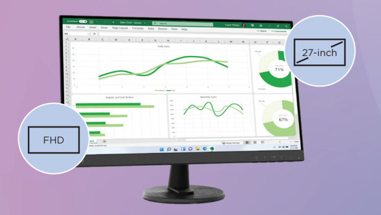 Lenovo D27-40 Office Monitor - FHD, HDMI, 75Hz_1