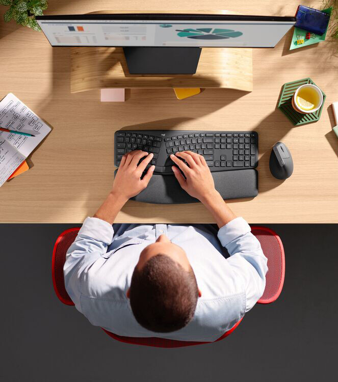 Logitech K860 Ergo, ergonomische Tastatur, kabellos_2