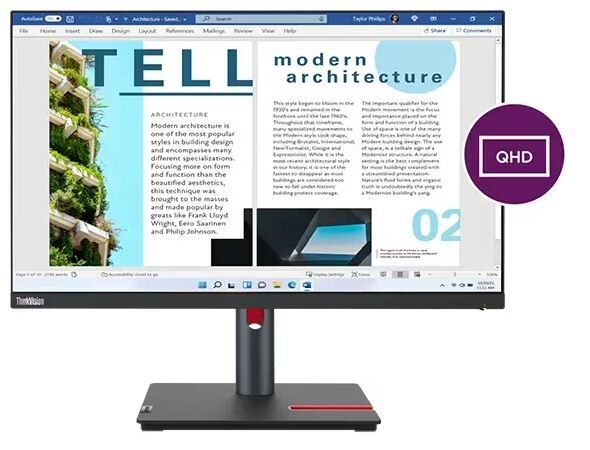 ThinkVision P24h-30  Business Monitor - IPS Panlel, QHD_2
