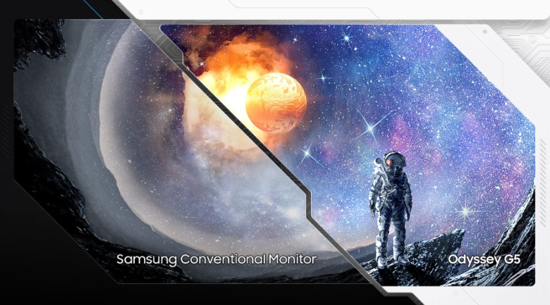 Samsung Odyssey G5 S27CG510EU Gaming Monitor - QHD, 165Hz, Pivot_3