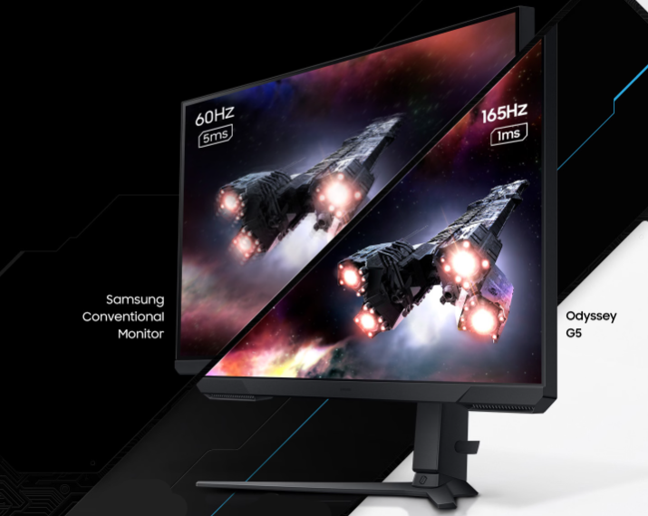 Samsung Odyssey G5 S27CG510EU Gaming Monitor - QHD, 165Hz, Pivot_4