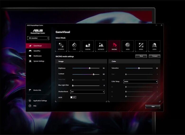 ASUS ROG Strix XG32WCMS 32 Zoll Curved, WQHD, 280Hz, 1ms_9