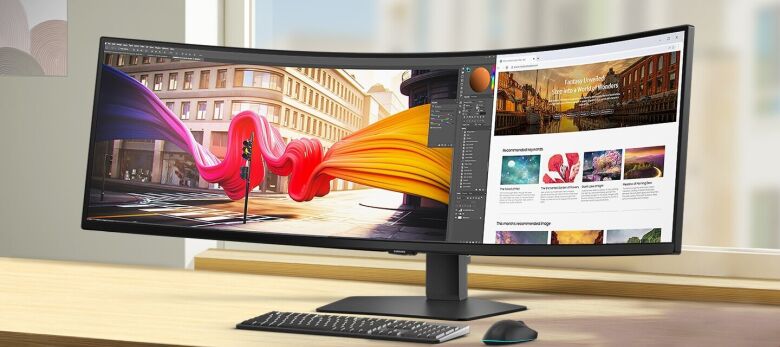 Samsung S49F950UAU 49 Zoll Curved Office Monitor - VA, DQHD, 120Hz_1