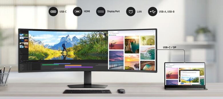 Samsung S49F950UAU 49 Zoll Curved Office Monitor - VA, DQHD, 120Hz_4