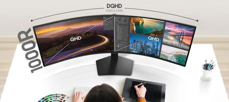 Samsung S49F950UAU 49 Zoll Curved Office Monitor - VA, DQHD, 120Hz_2