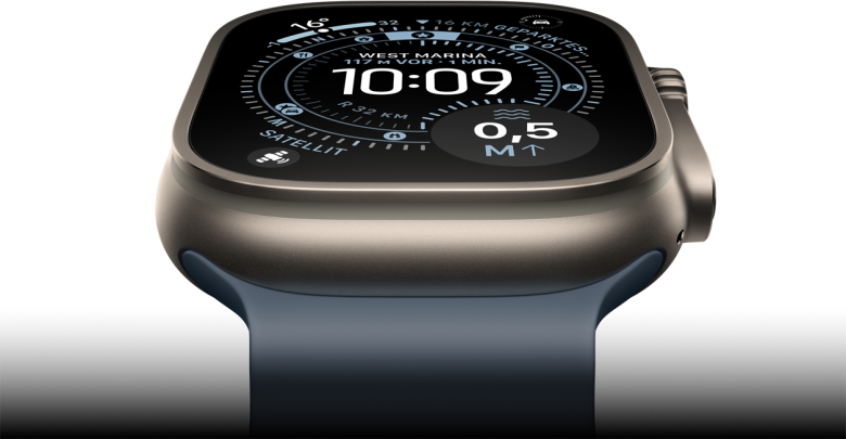 Apple Watch Ultra 2 Schwarz Titanium Trail Loop Schwarz S/M 2024_2