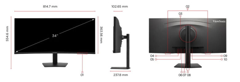 ViewSonic VA3420C-Office Curved Monitor - UWQHD , 120Hz_12