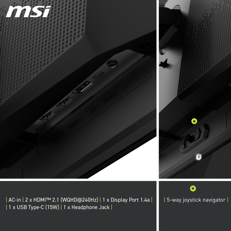 MSI MAG 271QPXDE QD-OLED E2 Gaming Monitor - 240Hz, 0,03ms GTG_7