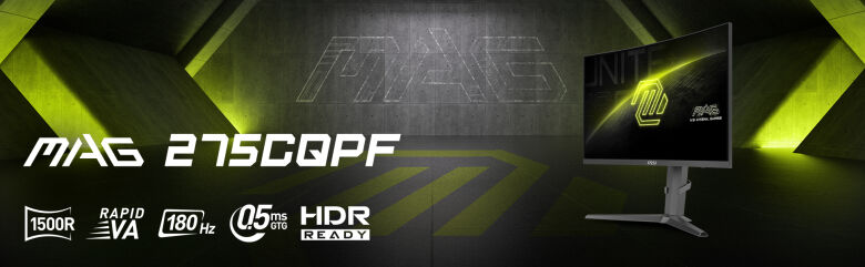 MSI MAG 275CQPFDE Gaming Monitor - QHD Cuved Panel, 180Hz, 0,5ms_1