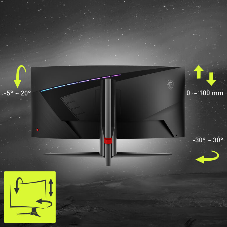 MSI MAG 345CQRDE Gaming Monitor - UWQHD, 180Hz, 1ms_7