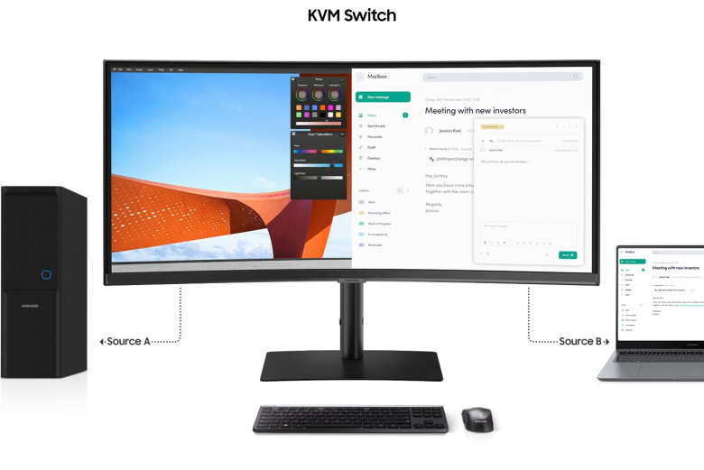 Samsung S34C652UAU Office Monitor - Curved, USB-C_5