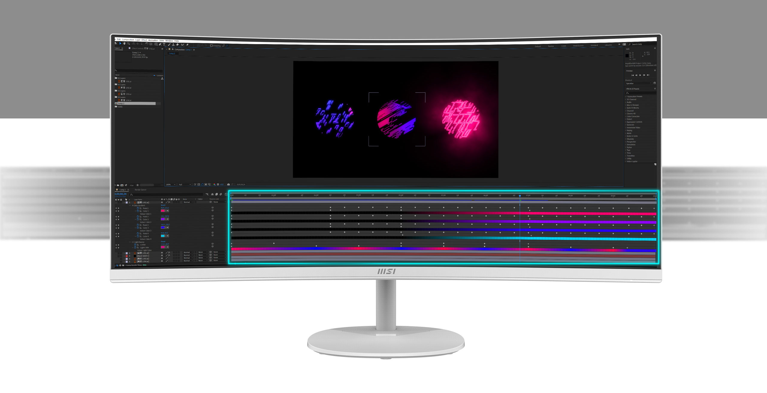 MSI PRO MP341CQDE Office Monitor - QHD Curved Panel, 100 Hz,_3