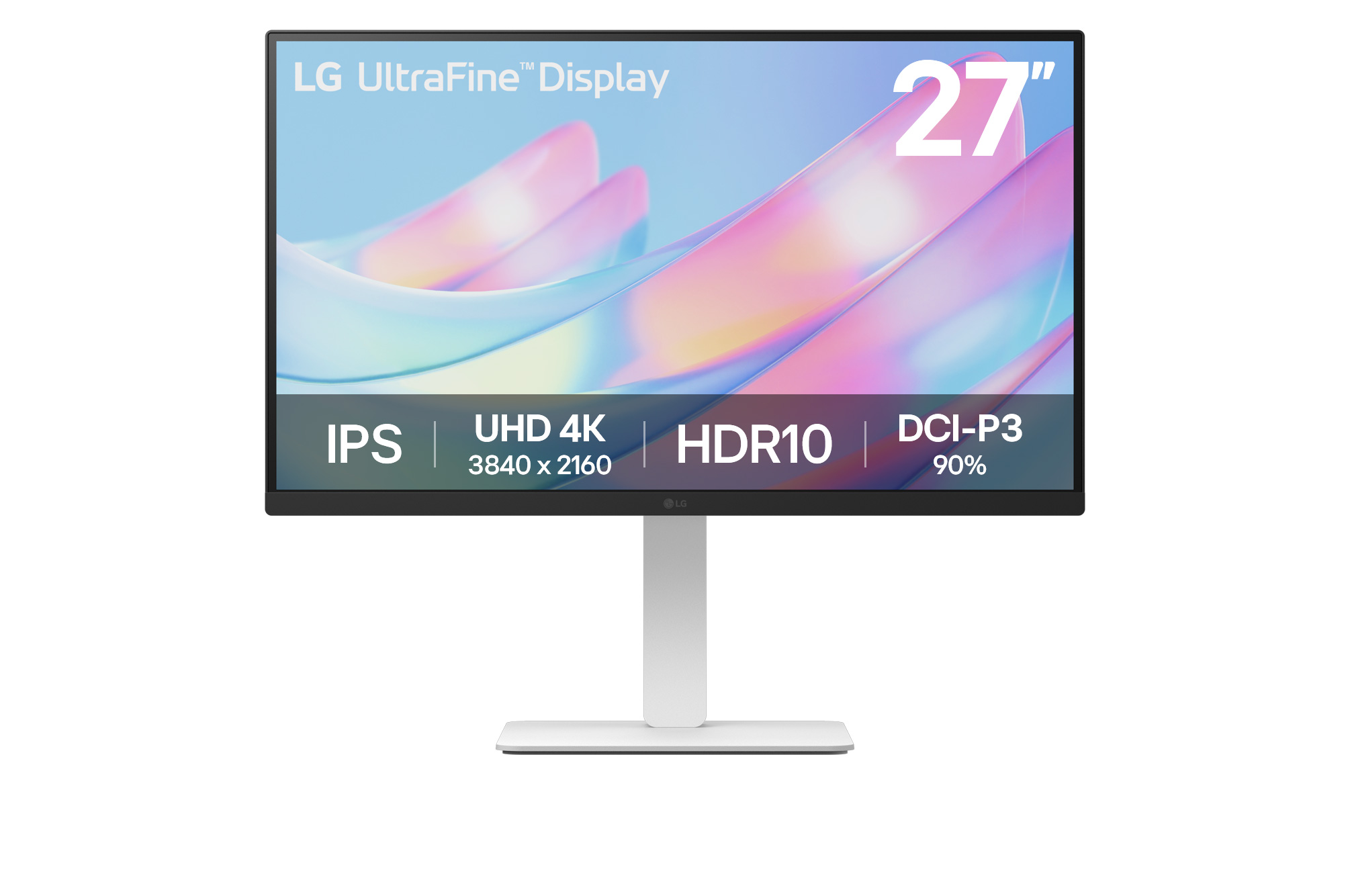 Bild von LG UltraFine 27US550- Monitor - 4K UHD Monitor, IPS Panel, Weiß Höhenverstellbar 150mm, Pivot, Drehbar