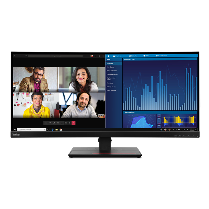 Bild von ThinkVision P34w-20 Business Monitor - WQHD IPS Panel, USB-C 3800R, PD 100Watt