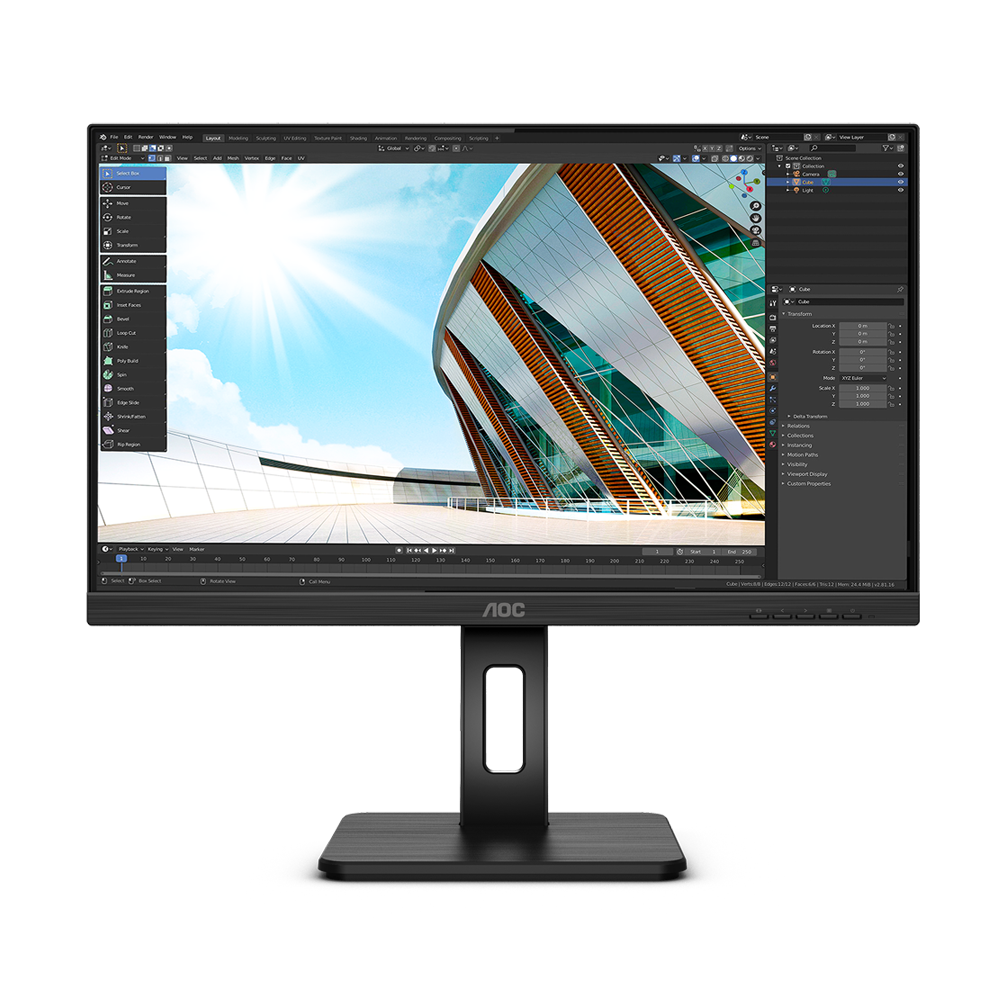 Bild von AOC 24P2Q Office Monitor - IPS, Höhenverstellung, DisplayPort