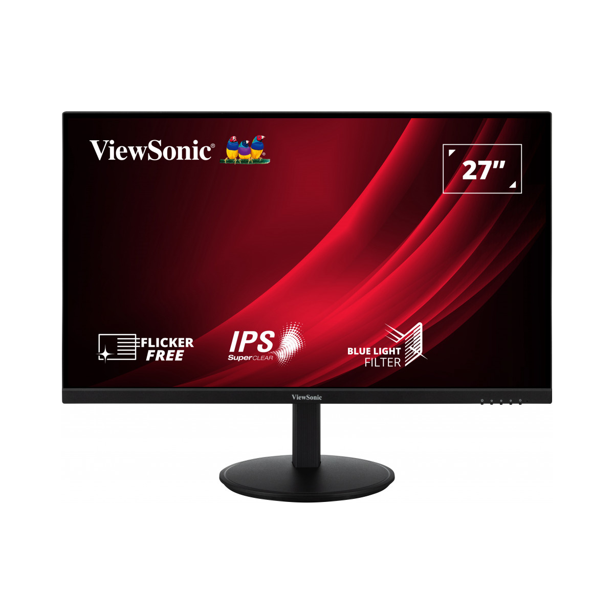 Bild von ViewSonic VG2709-2K-MHD-2 LED Office Monitor 68,58 cm (27 Zoll) Schwenk und höhenverstellbar mit superschmalem Rahmen, QHD, 16:9, 4ms, IPS, 350cd/m²,