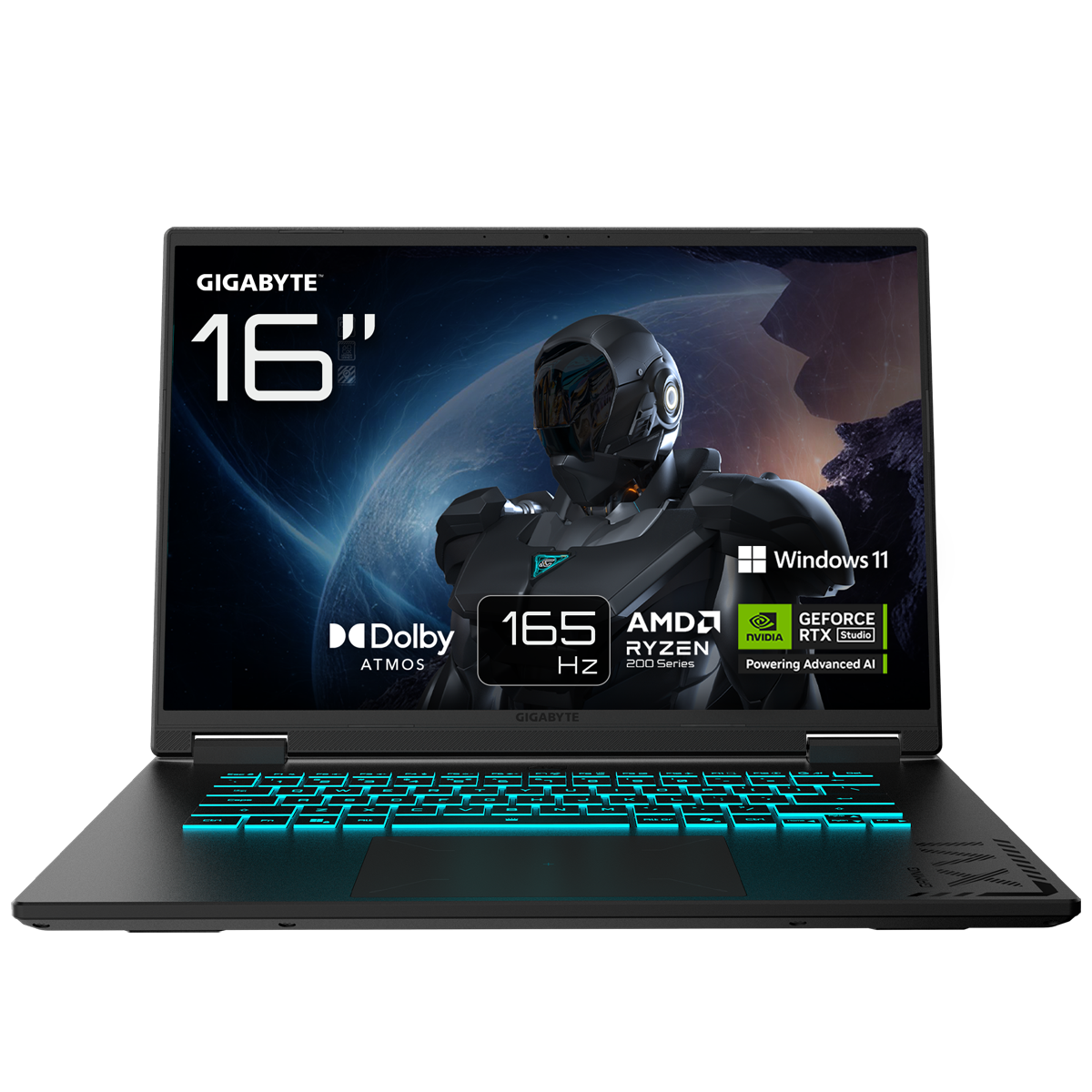 Bild von GIGABYTE GAMING A16 3WHK3DE894SH - 16" WUXGA 165 Hz Display, AMD Ryzen 7 260, 16GB RAM, 1TB SSD, NVIDIA GeForce RTX 5070, Windows 11 Home
