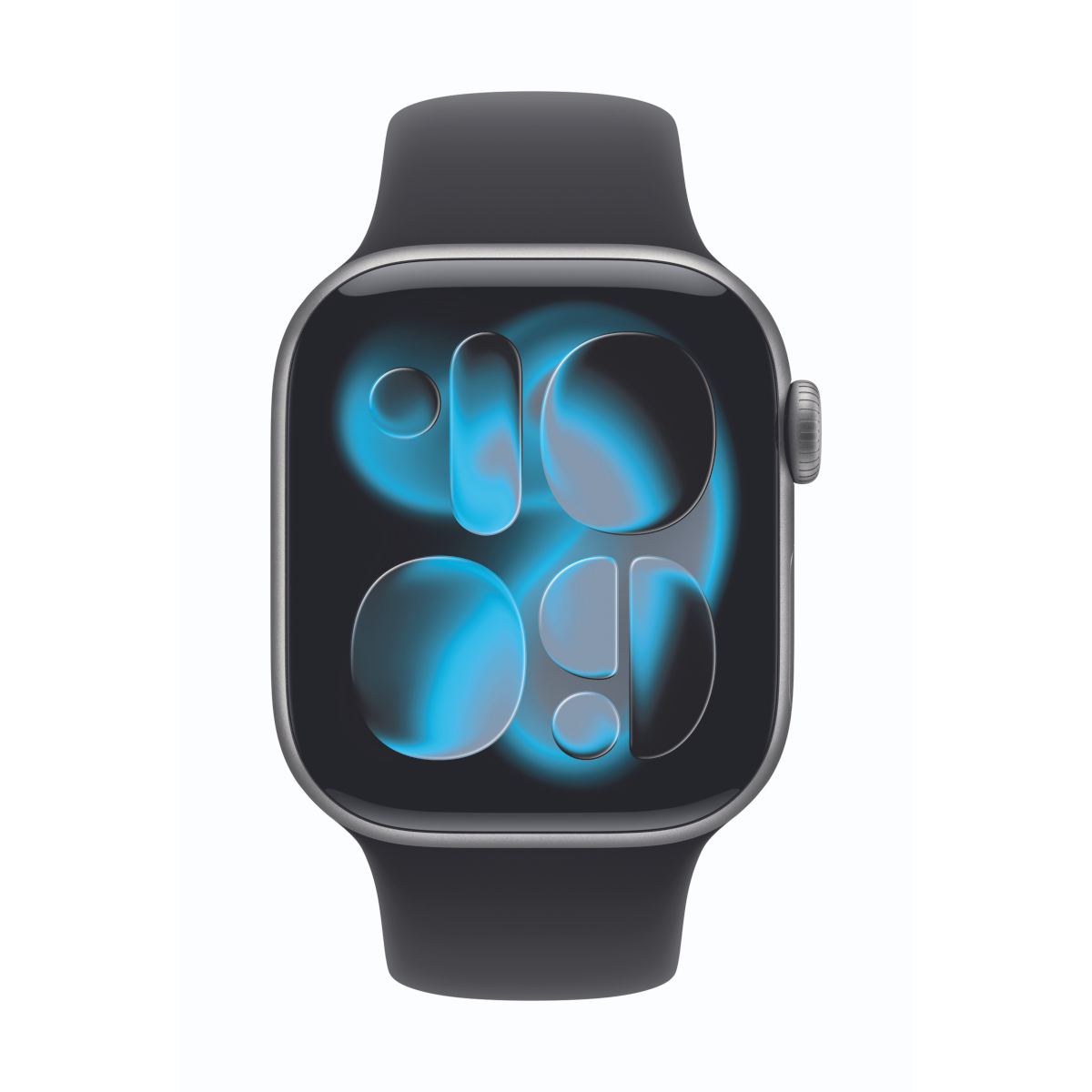 Bild von Apple Watch Series 11 Cellular 42mm Space Grau Aluminium Gehäuse mit Schwarz Sport Band - S/M