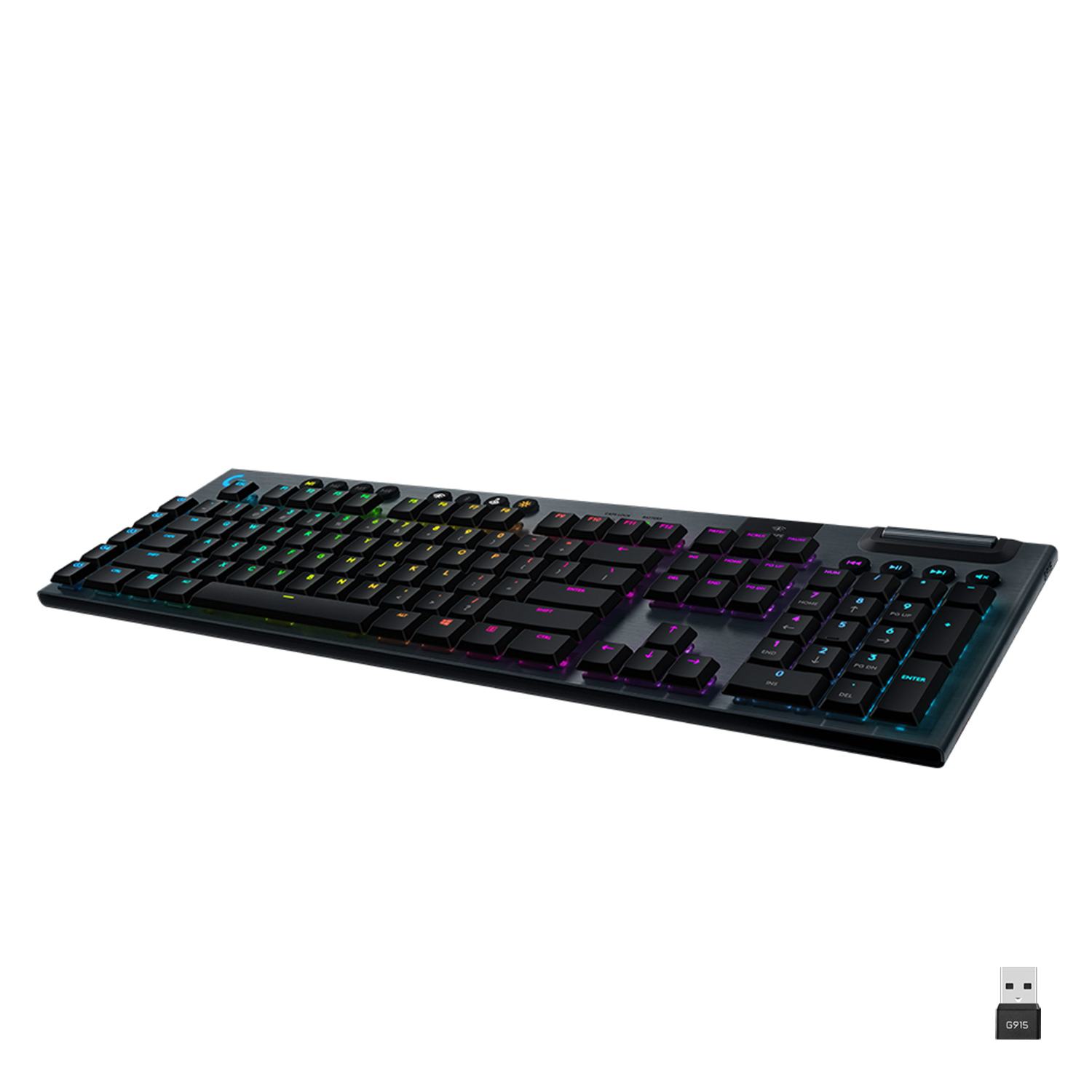 Bild von Logitech G915 LIGHTSPEED Wireless Tastatur mit Tactile Switches GL Tactile - Mechanische Gaming Tastatur - Carbon