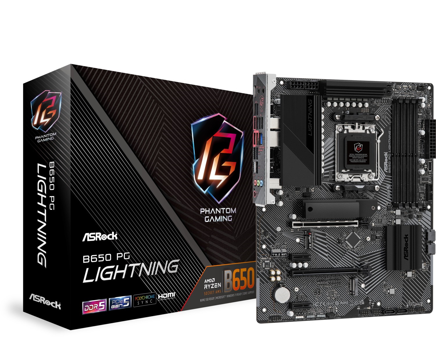 Bild von AsRock B650 PG LIGHTNING Mainboard Sockel AM5