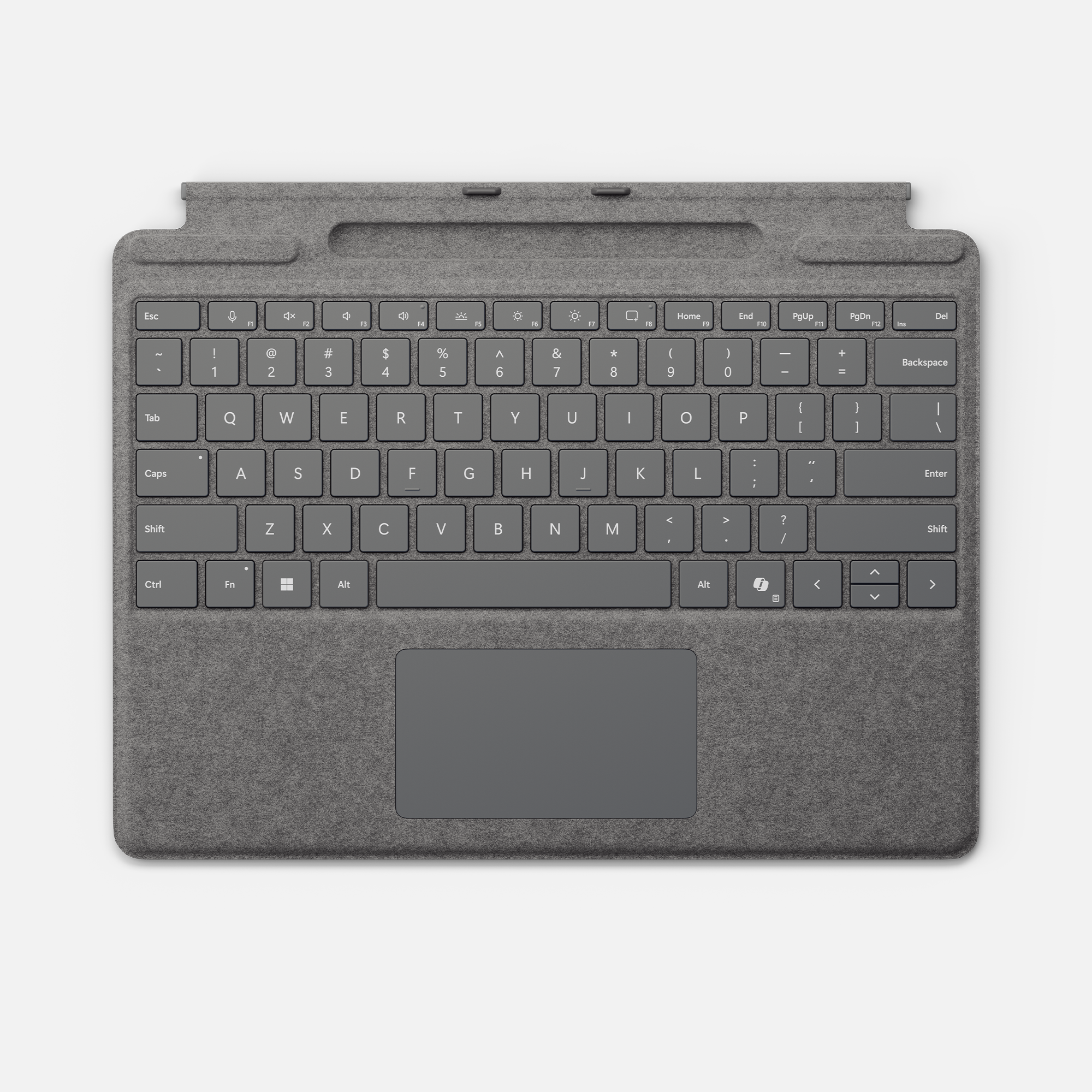 Bild von Microsoft Surface Pro Keyboard mit Stiftaufbewahrung - platin