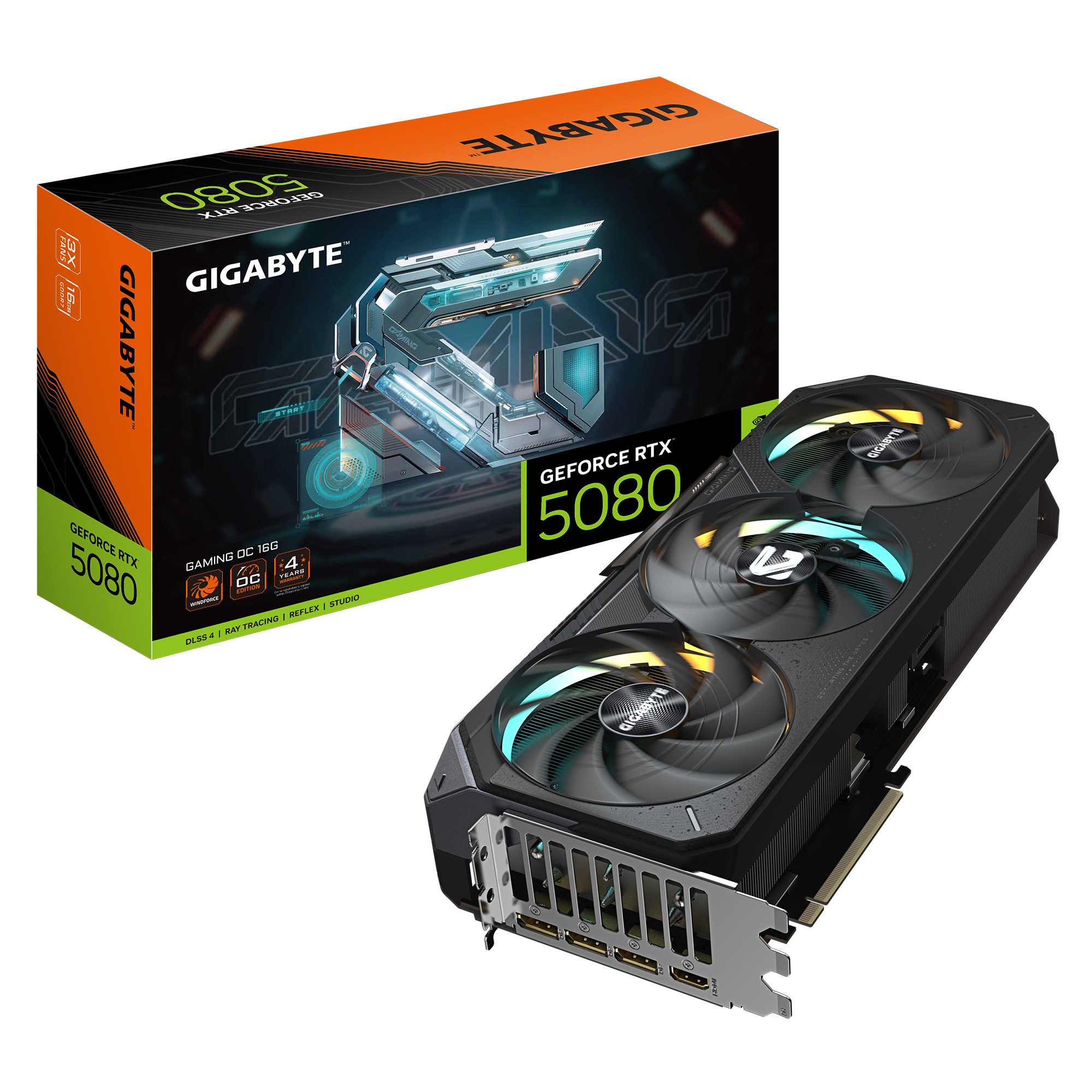 Bild von GIGABYTE GeForce RTX 5080 Gaming OC 16G - 16GB GDDR7, HDMI, 3x DP