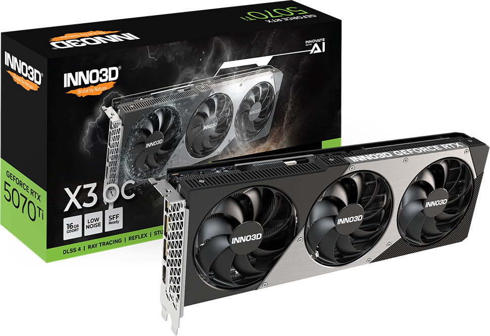 Bild von INNO3D GeForce RTX 5070 Ti X3 OC - 16GB GDDR7, HDMI, 3x DP