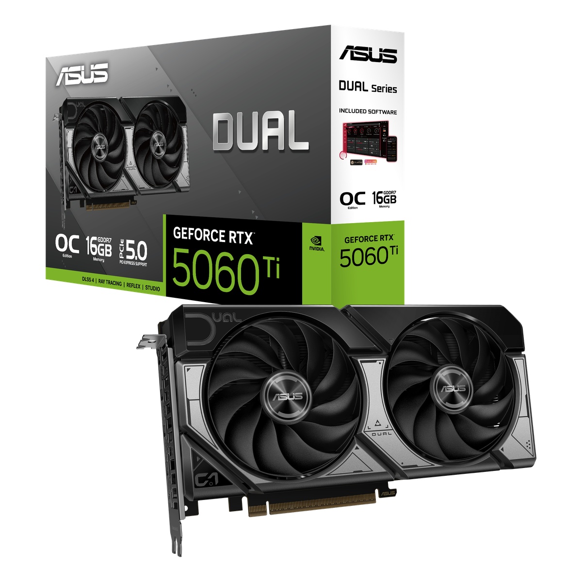 Bild von ASUS Dual GeForce RTX 5060 Ti 16G OC - 16GB GDDR7, HDMI, 3x DP