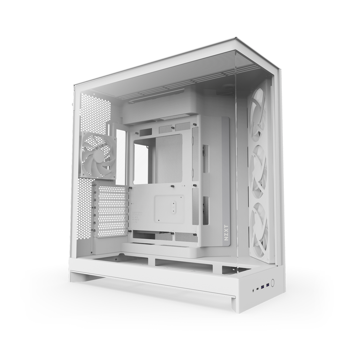 Bild von NZXT H9 FLOW RGB (2025) weiß | PC-Gehäuse