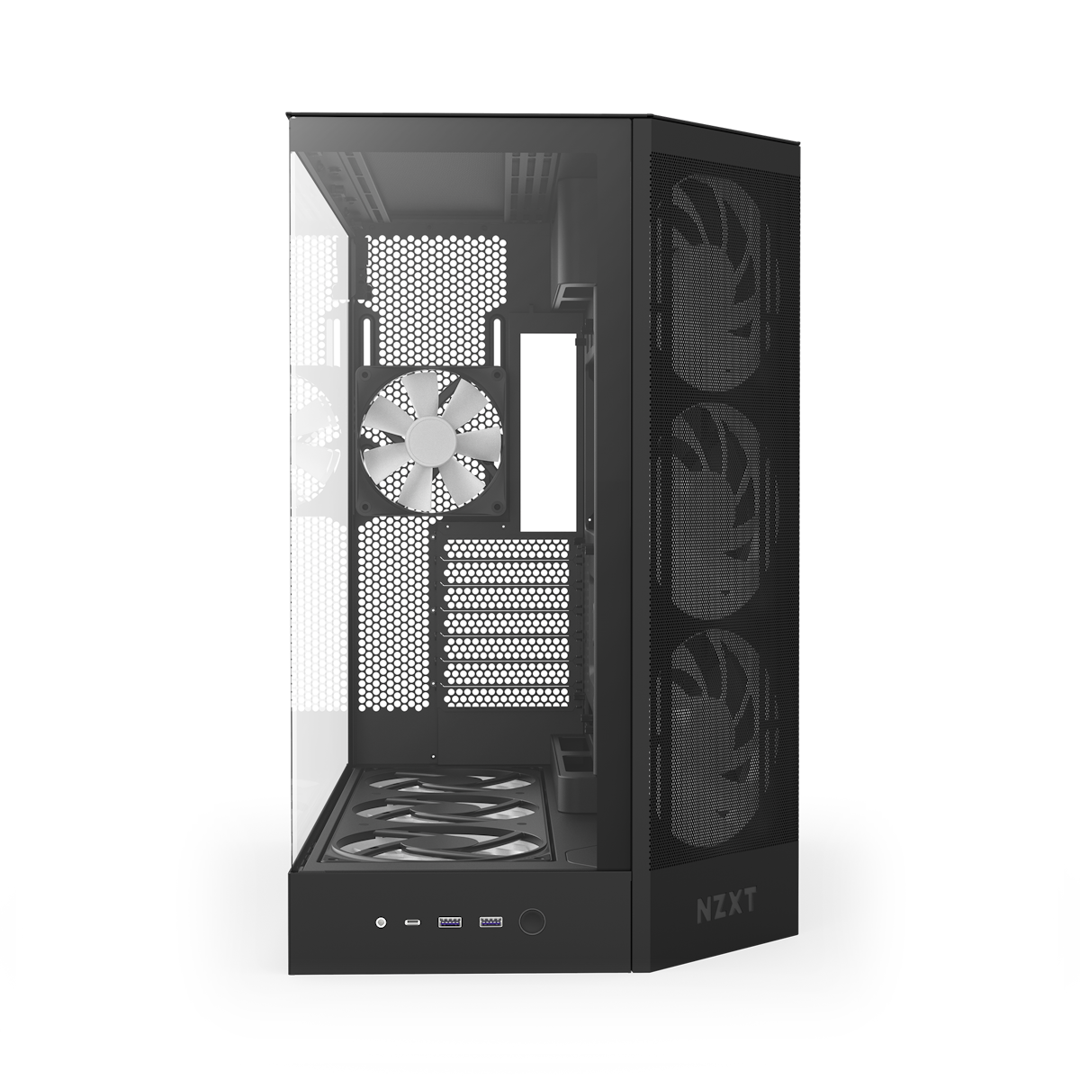 Bild von NZXT H9 FLOW RGB+ (2025) schwarz | PC-Gehäuse