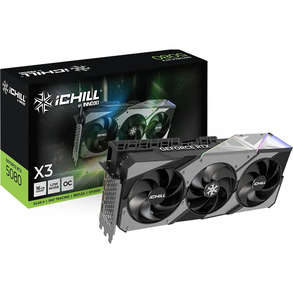 Bild von INNO3D GeForce RTX 5080 ICHILL X3 - 16GB GDDR7, HDMI, 3x DP