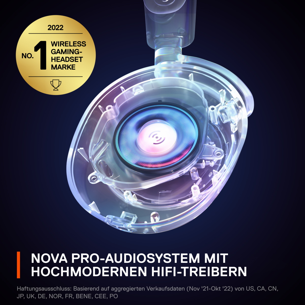 Bild von SteelSeries Gaming Headset Arctis Nova Pro Wireless Multi-System Gaming-Headset mit wechselbarem Akku (Infinity Power System) und Active Noise Cancell